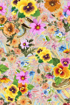 抽象底纹印花华亿平台图片