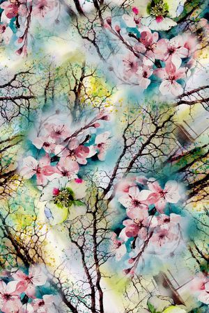 花卉印花华亿平台图片