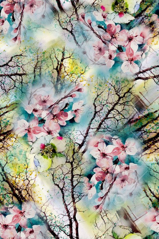 花卉印花华亿平台图片