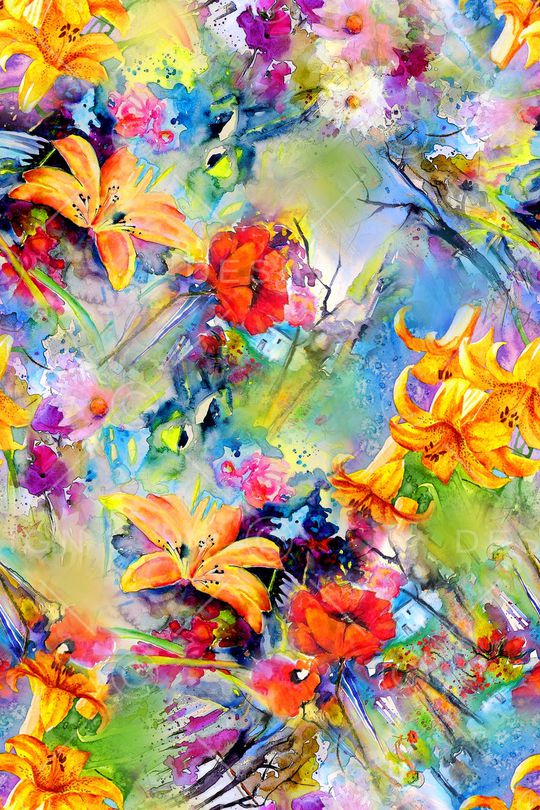 花卉印花华亿平台图片