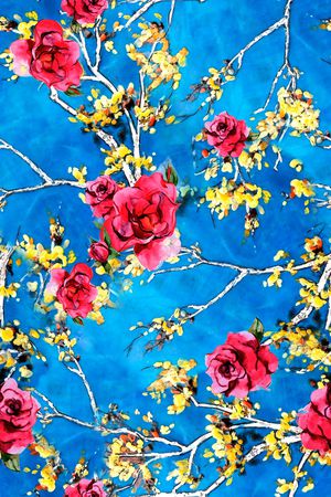 花卉印花华亿平台图片