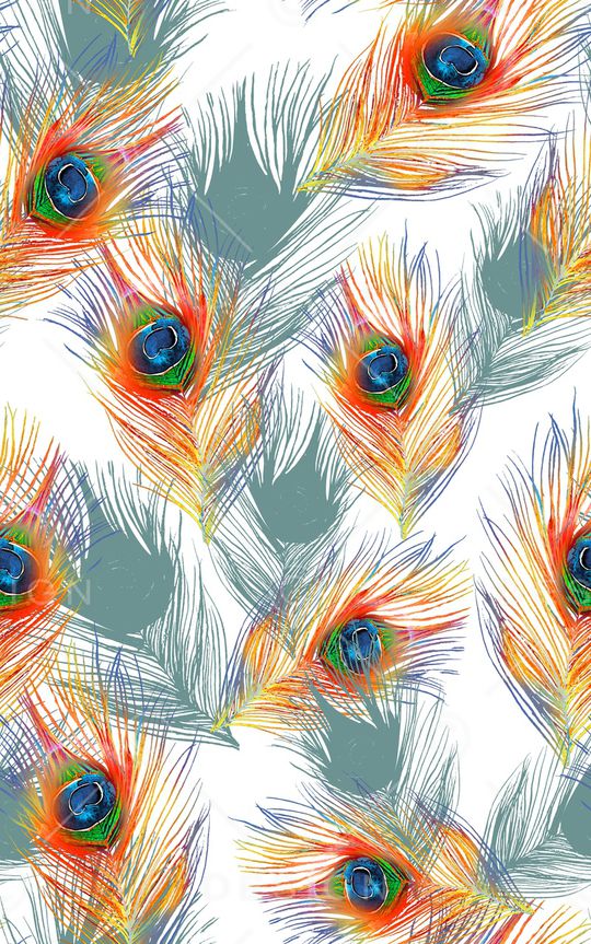 羽毛印花华亿平台图片