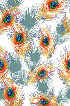 羽毛印花华亿平台图片