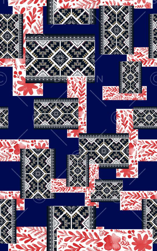 波西米亚印花华亿平台图片