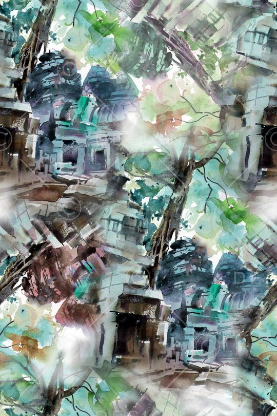 国画花印花华亿平台图片