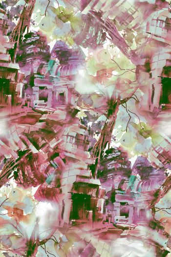 国画花印花华亿平台图片