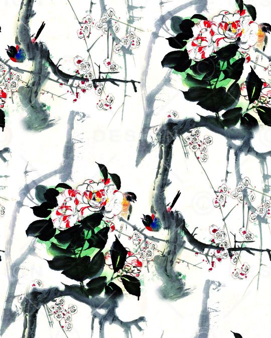 花卉印花华亿平台图片