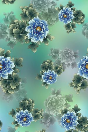 花卉印花华亿平台图片