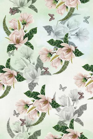 玉兰花印花华亿平台图片