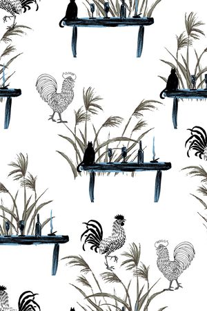 公鸡印花华亿平台图片