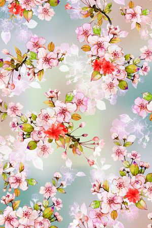 花卉印花华亿平台图片