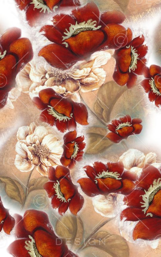 花卉印花华亿平台图片