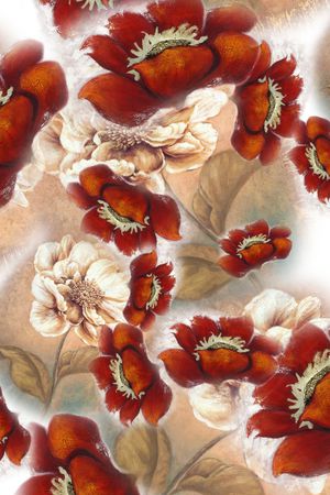 花卉印花华亿平台图片