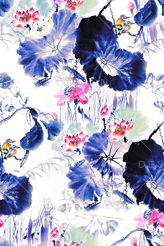 国画花印花华亿平台图片