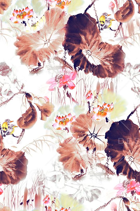 国画花印花华亿平台图片