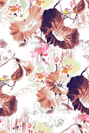 国画花印花华亿平台图片