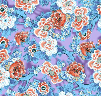 花卉印花华亿平台图片