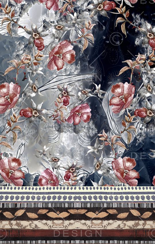 花卉印花华亿平台图片