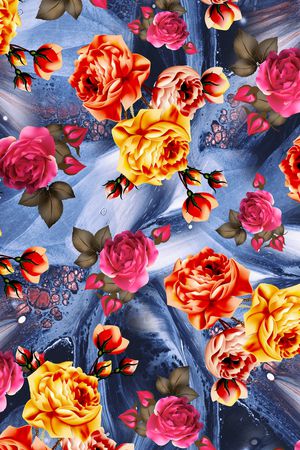 玫瑰印花华亿平台图片