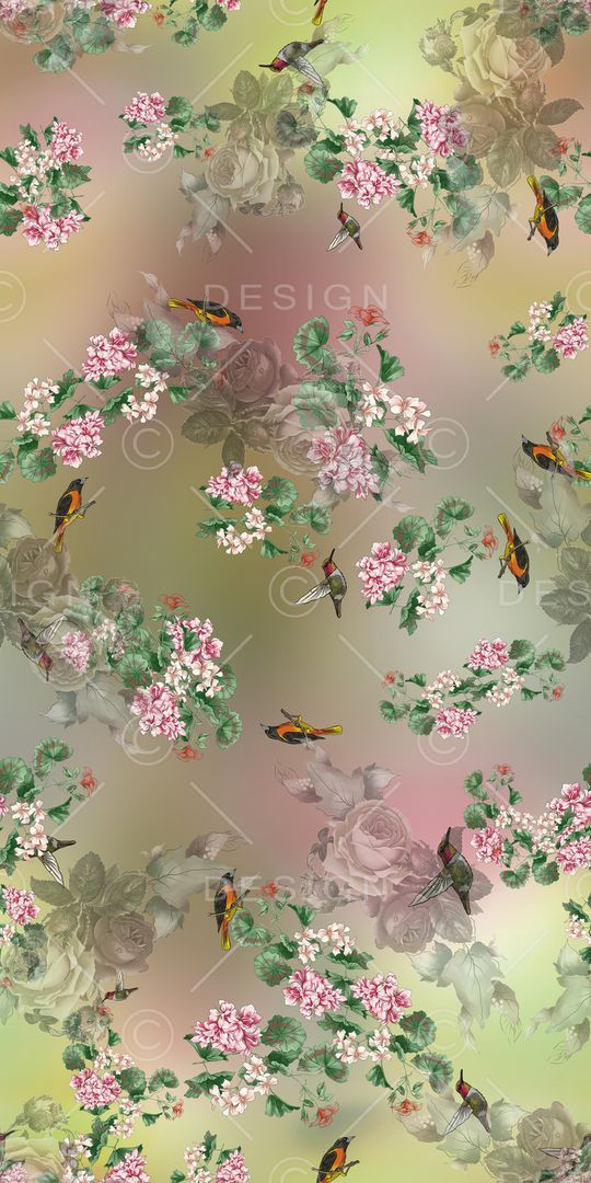 花卉印花华亿平台图片