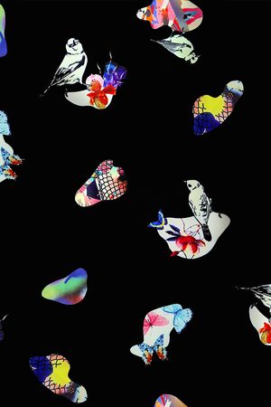 彩色几何形状印花华亿平台图片