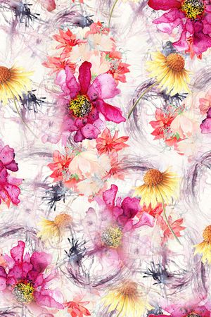 花卉印花华亿平台图片