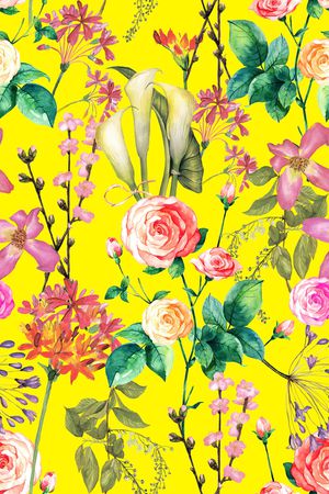 彩底花卉印花华亿平台图片