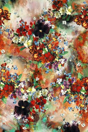 花卉印花华亿平台图片