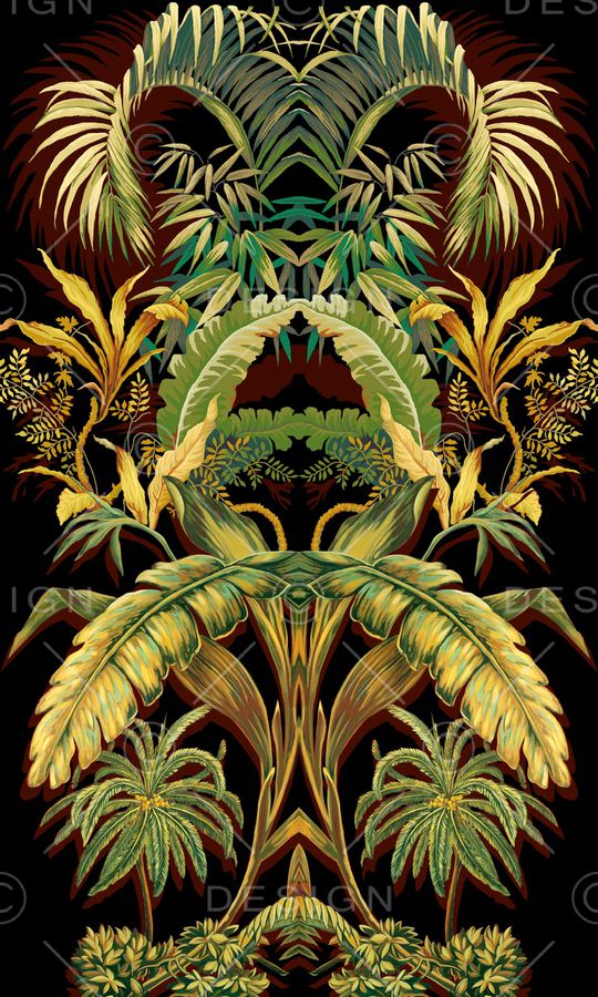 棕榈树印花华亿平台图片