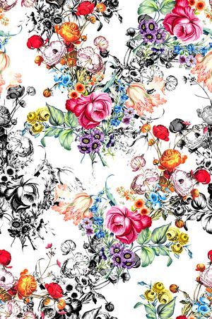 花卉印花华亿平台图片