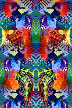 羽毛印花华亿平台图片