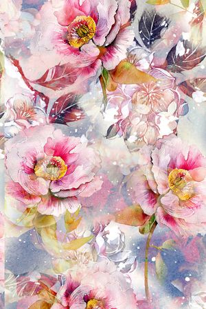 迪拜花卉印花华亿平台图片