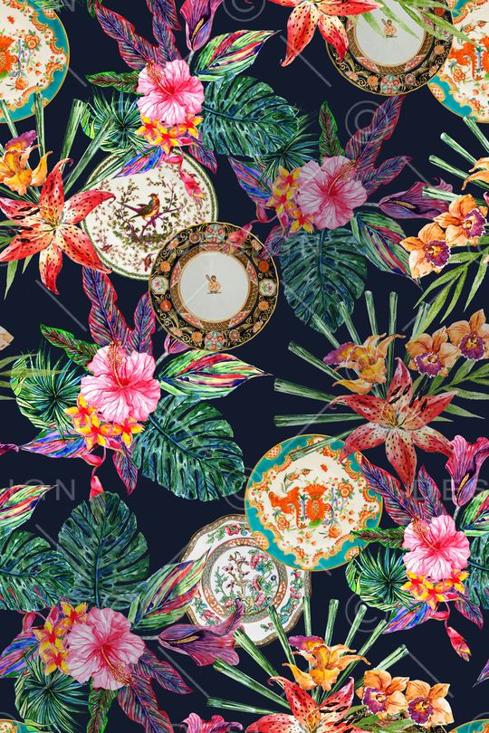 大花乱花印花华亿平台图片