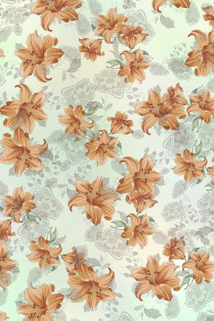 百合花印花华亿平台图片