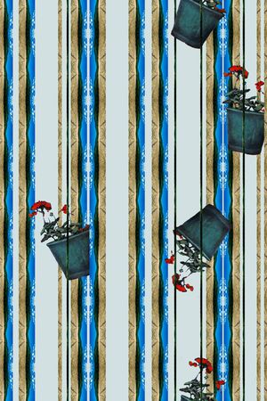 条纹印花华亿平台图片