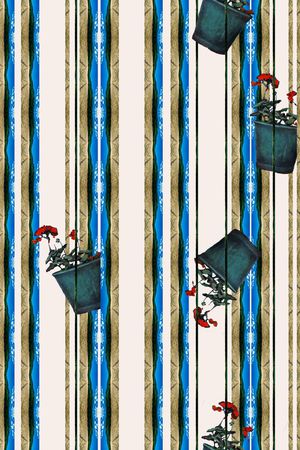 条纹印花华亿平台图片