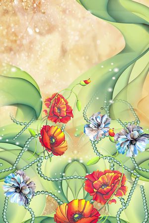 花卉印花华亿平台图片