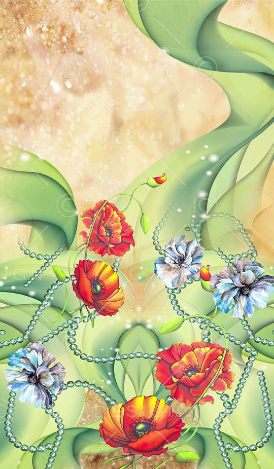 花卉印花华亿平台图片