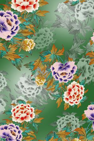 花卉印花华亿平台图片