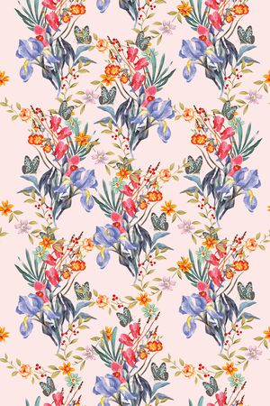 花卉印花华亿平台图片