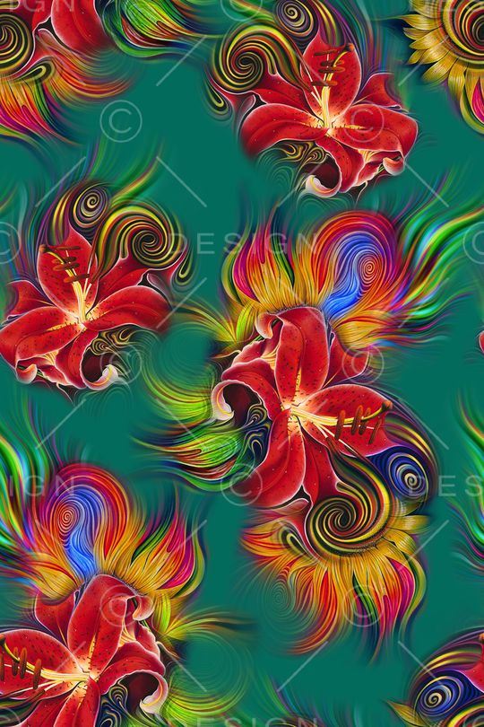 抽象印花华亿平台图片