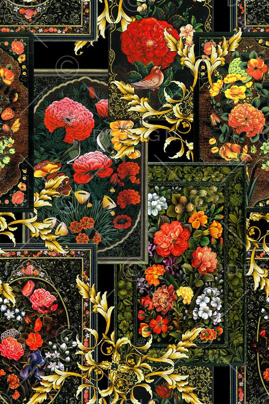 花卉印花华亿平台图片