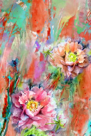 水彩印花华亿平台图片