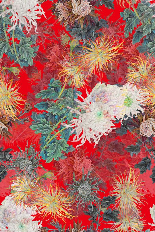 花卉印花华亿平台图片