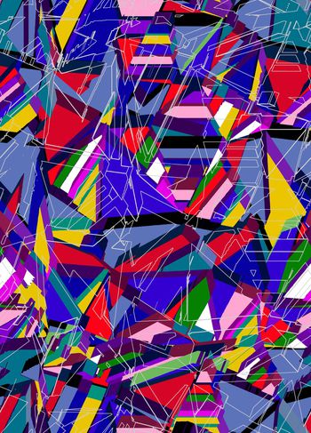 846235-抽象 几何 线条