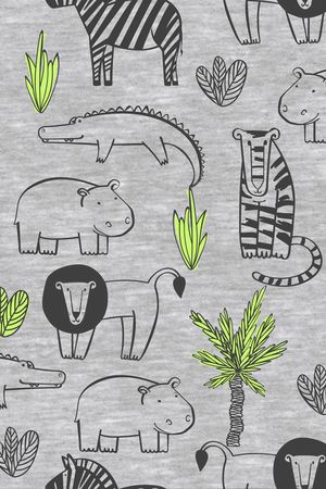 热带动物印花华亿平台图片