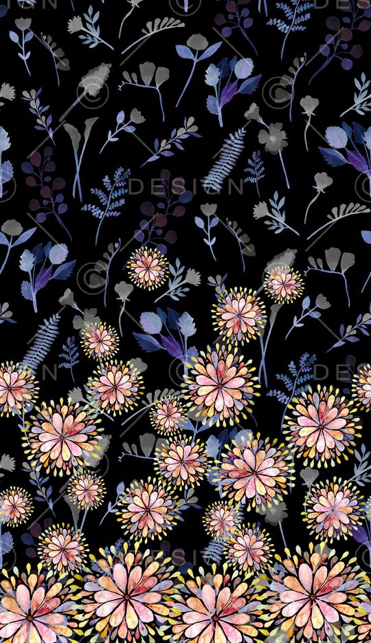 抽象花印花华亿平台图片