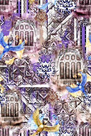 欧式印花华亿平台图片