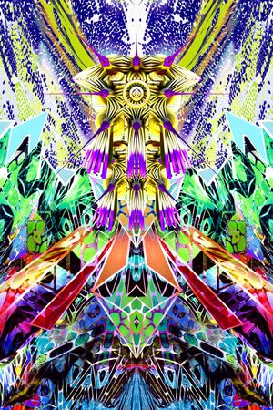 抽象印花华亿平台图片