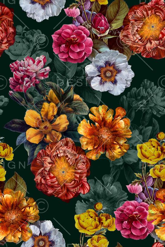 花卉印花华亿平台图片